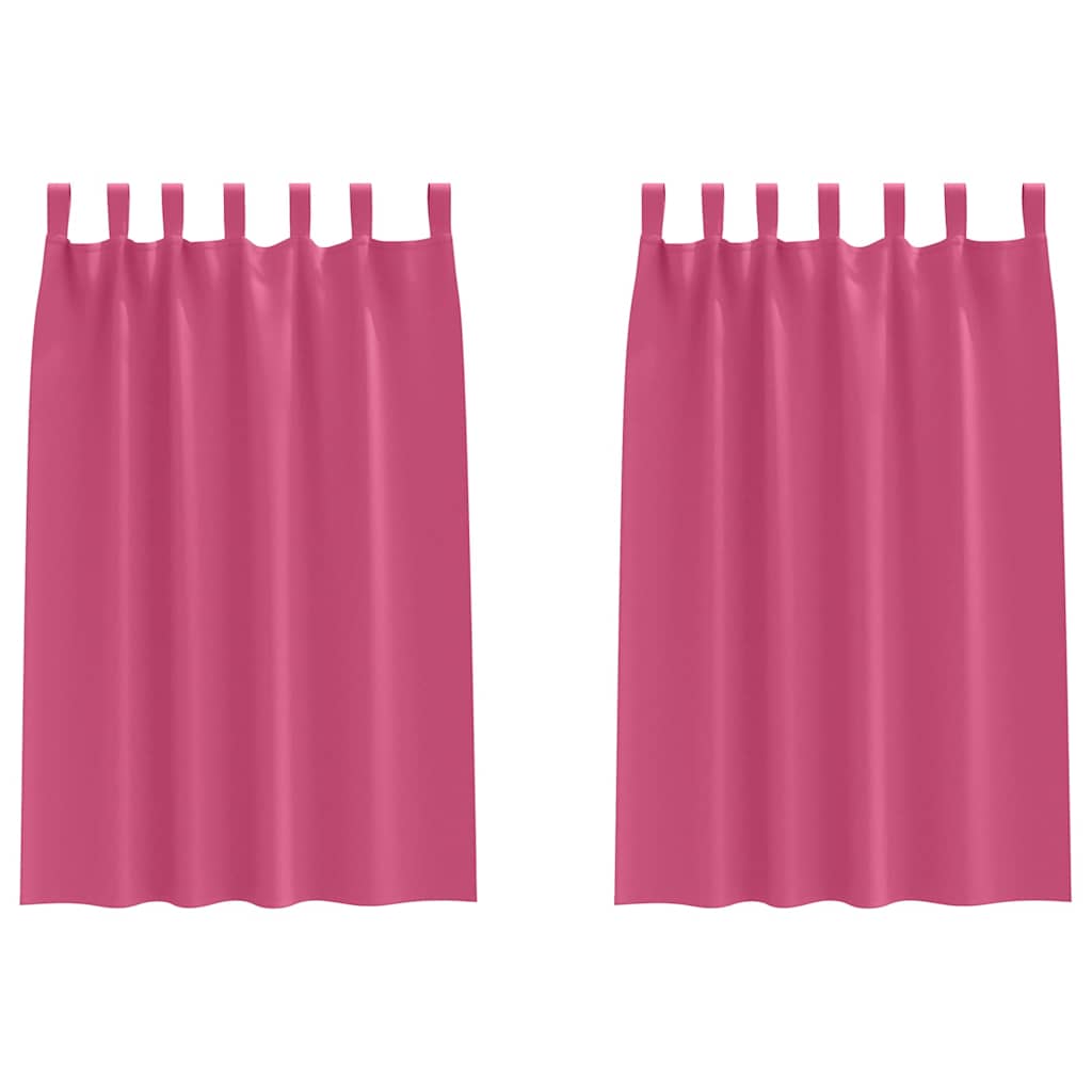 Fekete Függöny Gyűrűkkel 2 pcs Élénk rózsaszín 175 x 140 cm