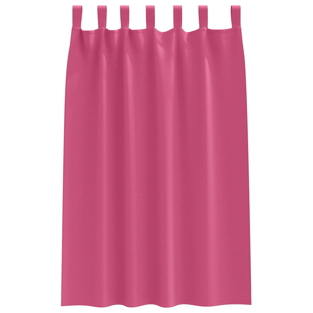 Fekete Függöny Gyűrűkkel 2 pcs Élénk rózsaszín 175 x 140 cm