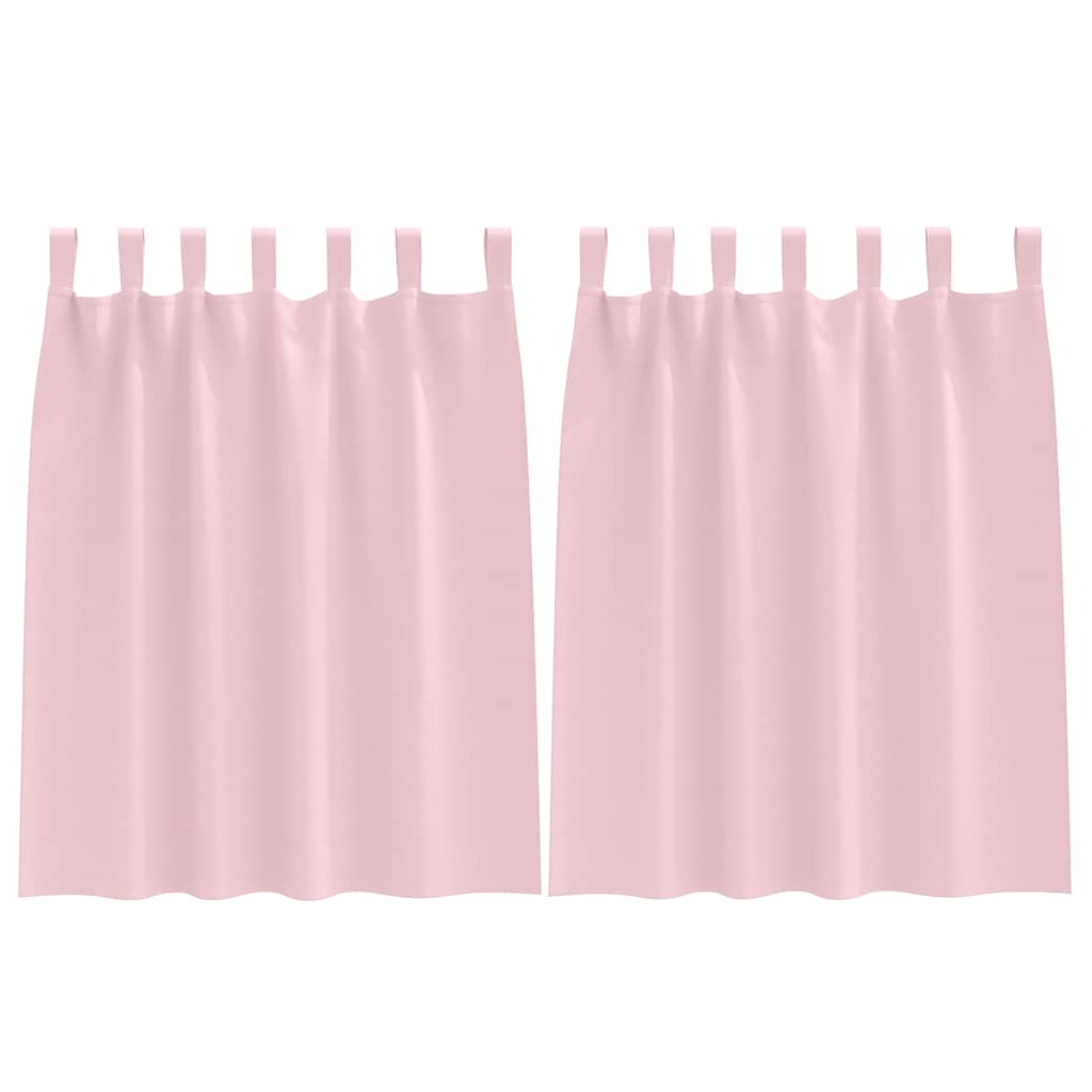 Fekete Függöny Gyűrűkkel 2 pcs Babarózsaszín 140 x 140 cm