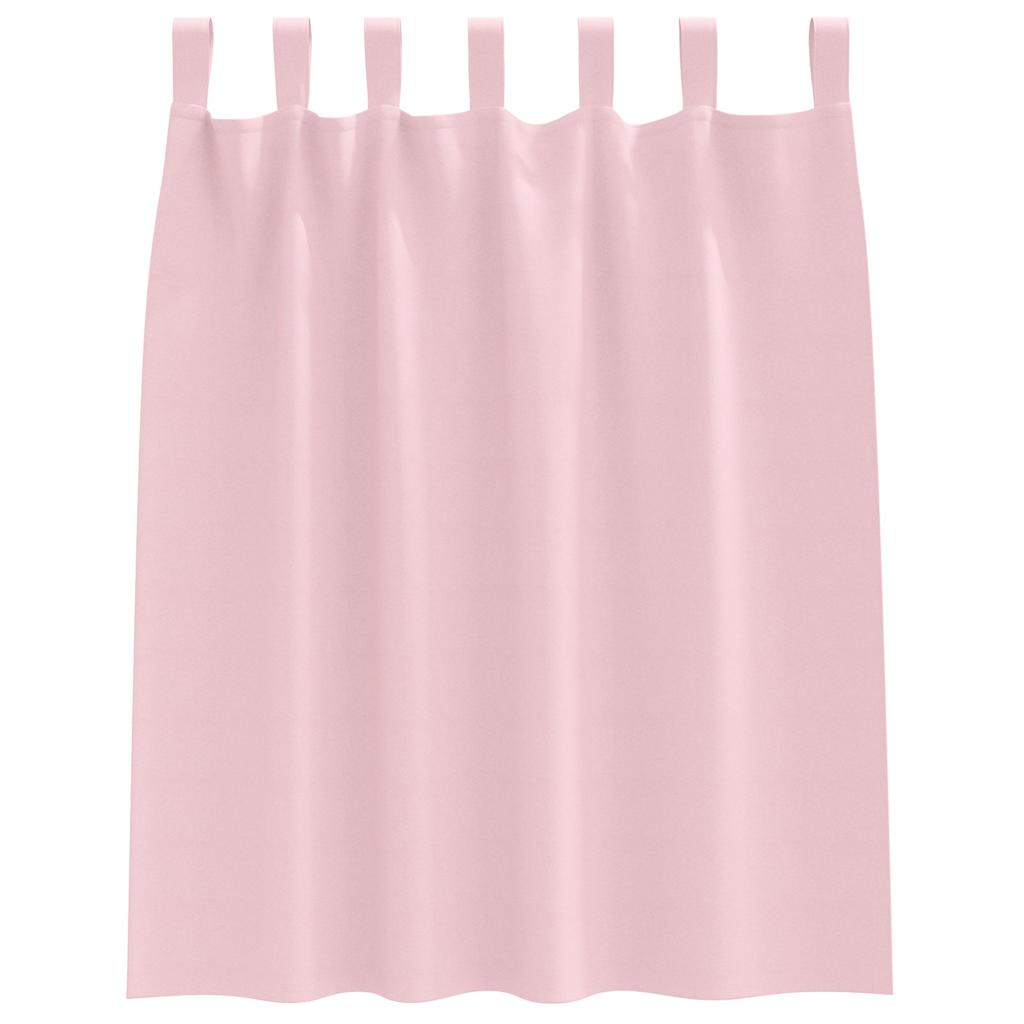 Fekete Függöny Gyűrűkkel 2 pcs Babarózsaszín 140 x 140 cm