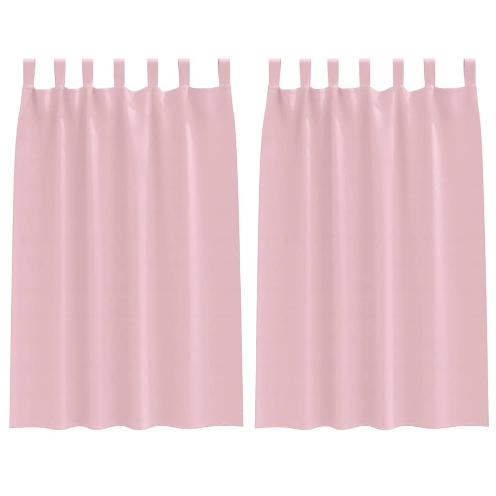 Fekete Függöny Gyűrűkkel 2 pcs Babarózsaszín 175 x 140 cm