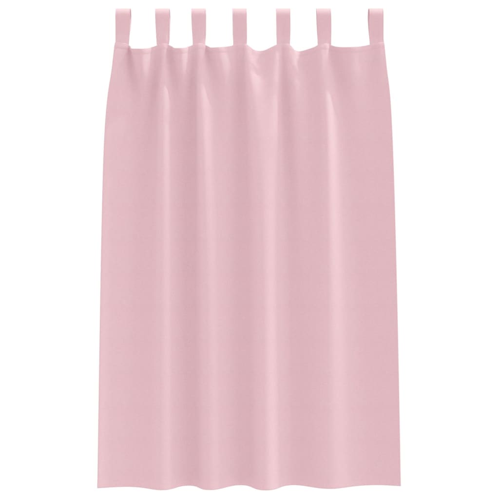 Fekete Függöny Gyűrűkkel 2 pcs Babarózsaszín 175 x 140 cm