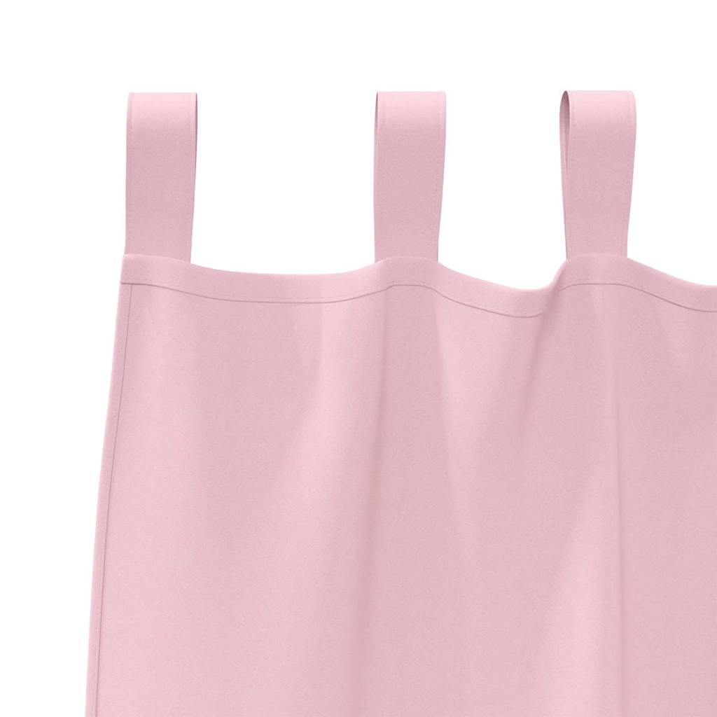 Fekete Függöny Gyűrűkkel 2 pcs Babarózsaszín 245 x 140 cm