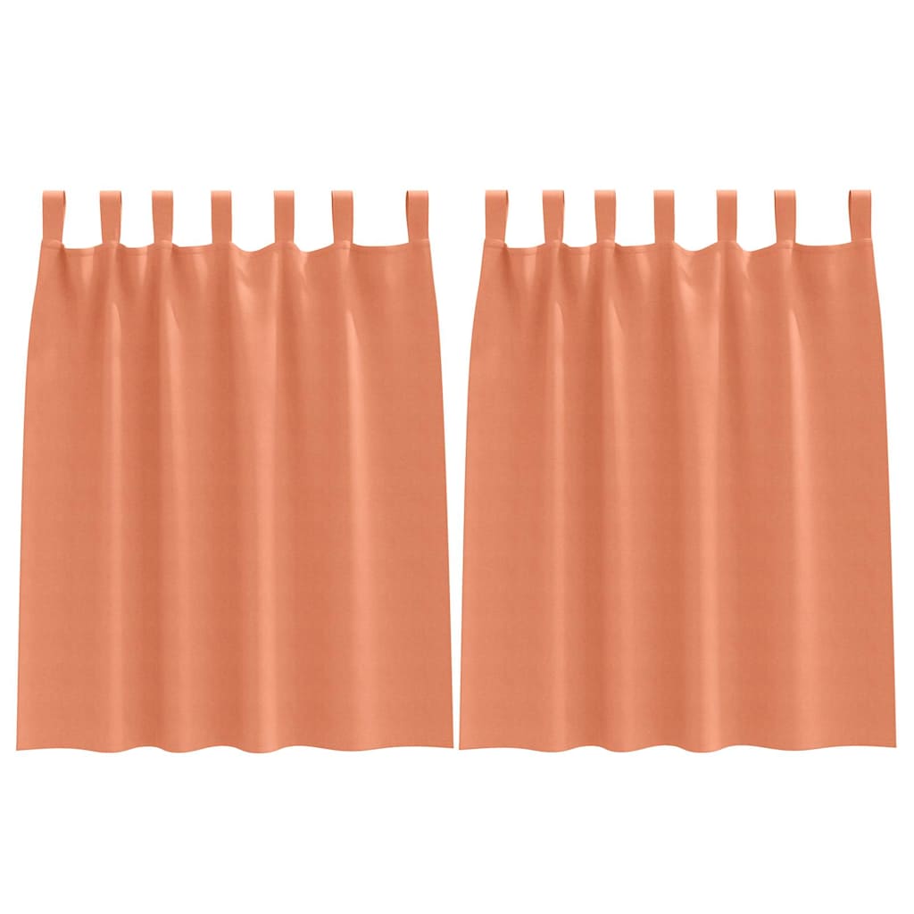 Fekete Függöny Gyűrűkkel 2 pcs Terrakotta 140 x 140 cm