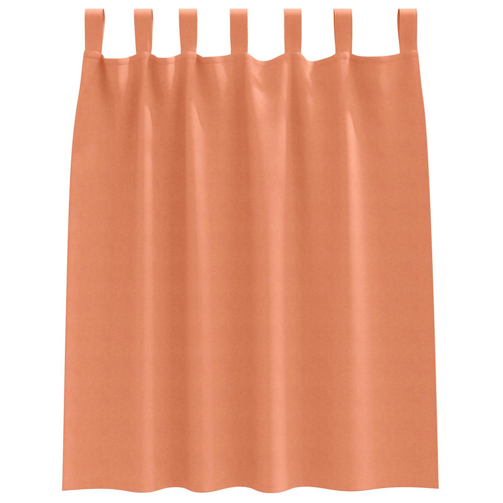 Fekete Függöny Gyűrűkkel 2 pcs Terrakotta 140 x 140 cm