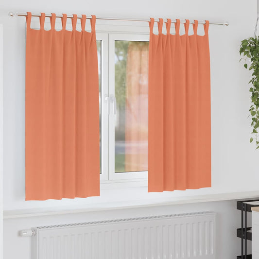Fekete Függöny Gyűrűkkel 2 pcs Terrakotta 175 x 140 cm