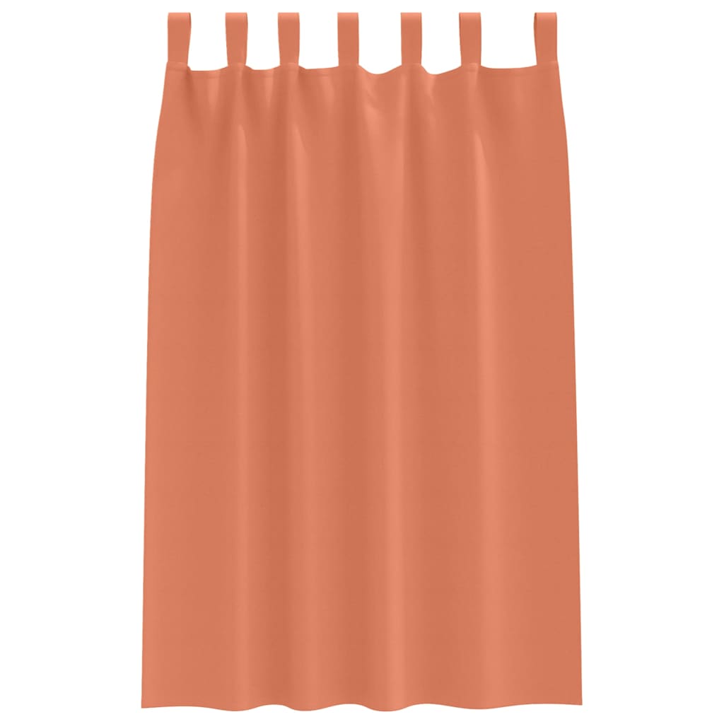 Fekete Függöny Gyűrűkkel 2 pcs Terrakotta 175 x 140 cm