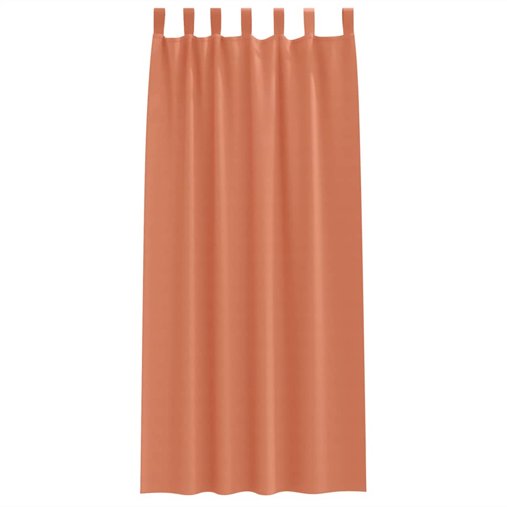 Fekete Függöny Gyűrűkkel 2 pcs Terrakotta 260 x 140 cm