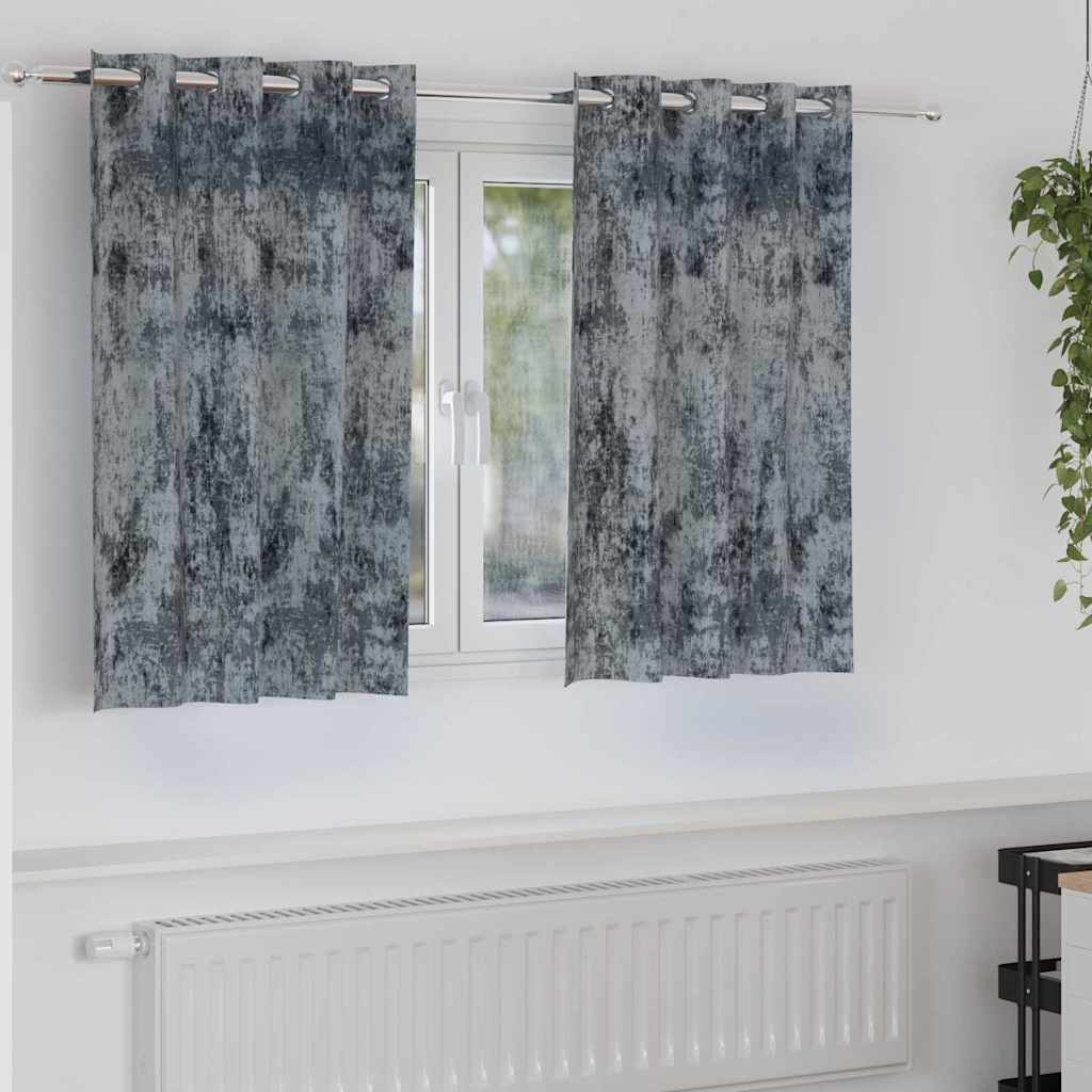 Bársonyfüggönyök 2 db Ezüst Szürke 140 x 140 cm Bársony