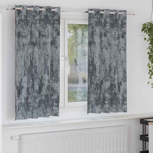 Bársonyfüggönyök 2 pcs Ezüst Szürke 175 x 140 cm Bársony