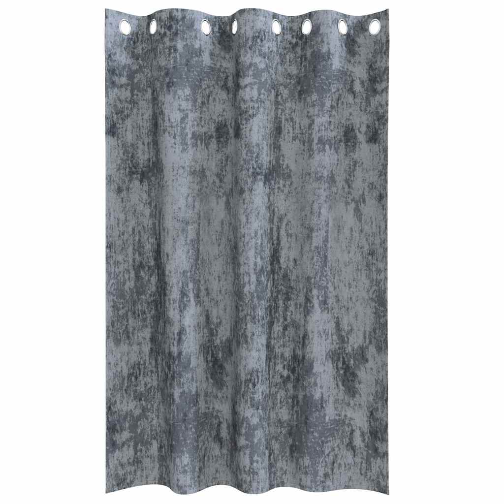 Bársonyfüggönyök 2 db Ezüst Szürke 175 x 140 cm Bársony