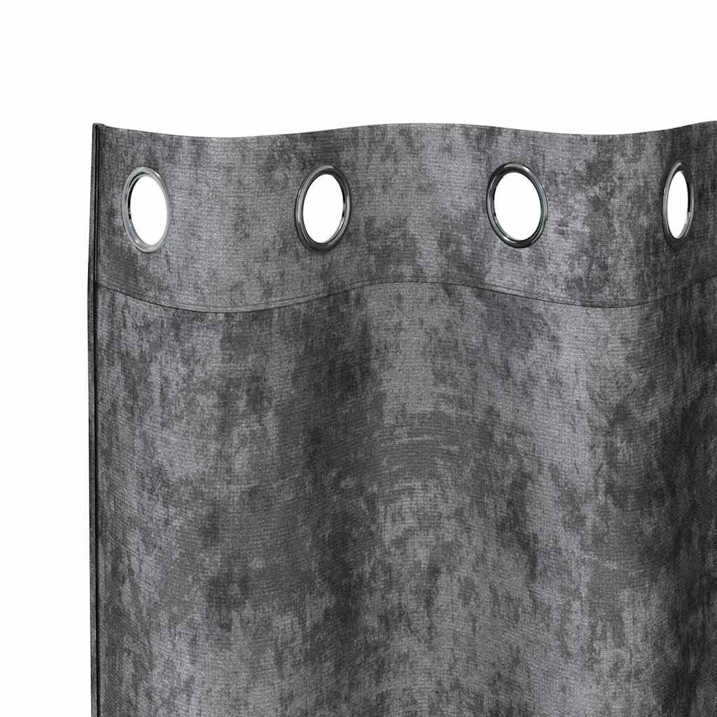 Bársonyfüggönyök 2 db Szürke 140 x 140 cm Bársony