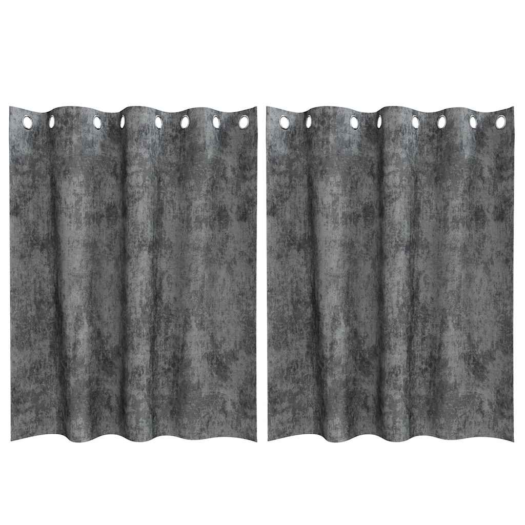 Bársonyfüggönyök 2 db Szürke 140 x 140 cm Bársony