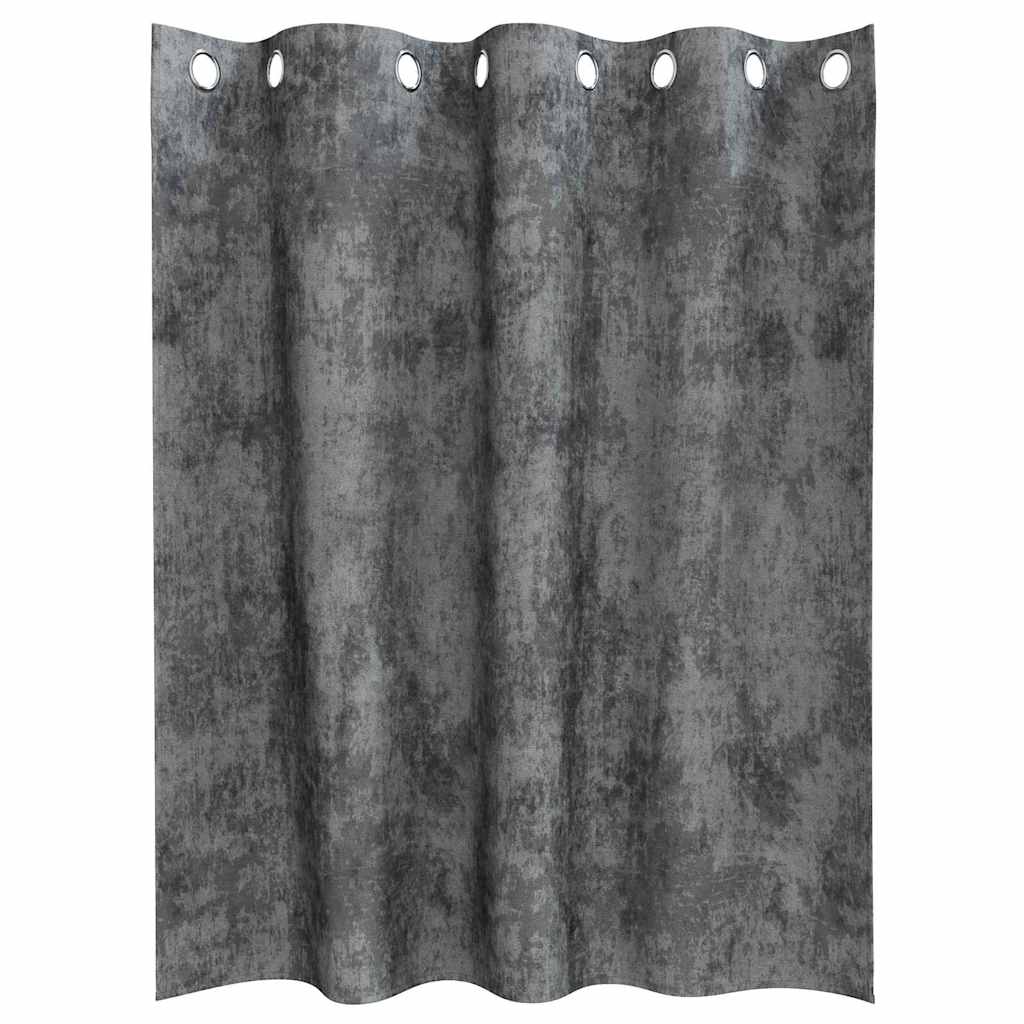 Bársonyfüggönyök 2 db Szürke 140 x 140 cm Bársony