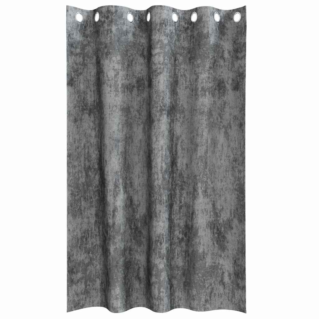 Bársonyfüggönyök 2 db Szürke 175 x 140 cm Bársony