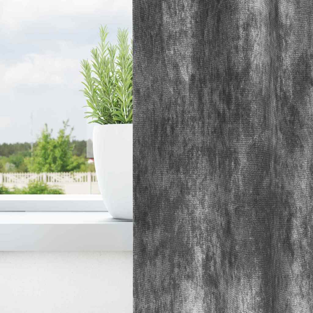 Bársonyfüggönyök 2 db Szürke 260 x 140 cm Bársony
