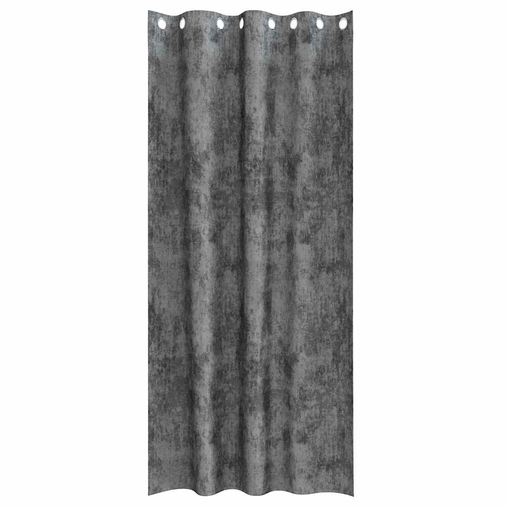 Bársonyfüggönyök 2 db Szürke 260 x 140 cm Bársony