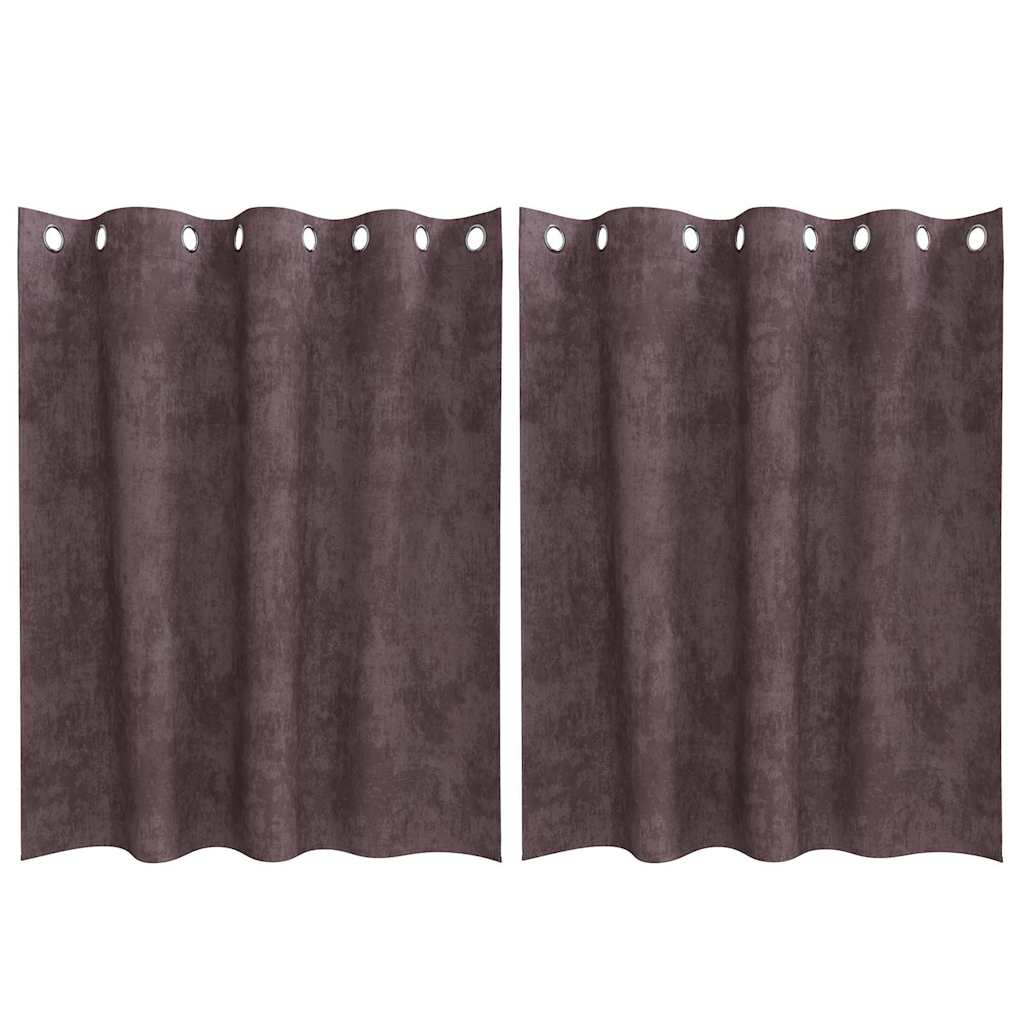Bársonyfüggönyök 2 db Barna 140 x 140 cm Bársony