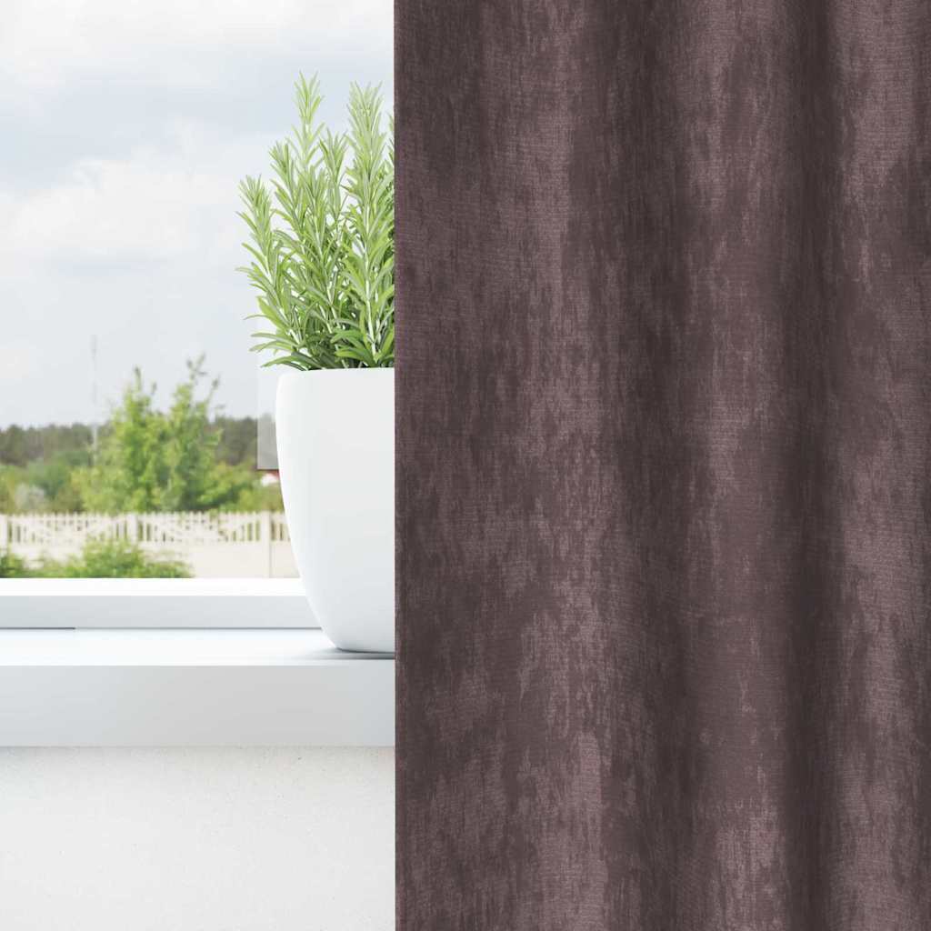 Bársonyfüggönyök 2 db Barna 175 x 140 cm Bársony