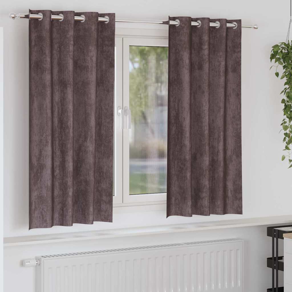 Bársonyfüggönyök 2 db Barna 175 x 140 cm Bársony
