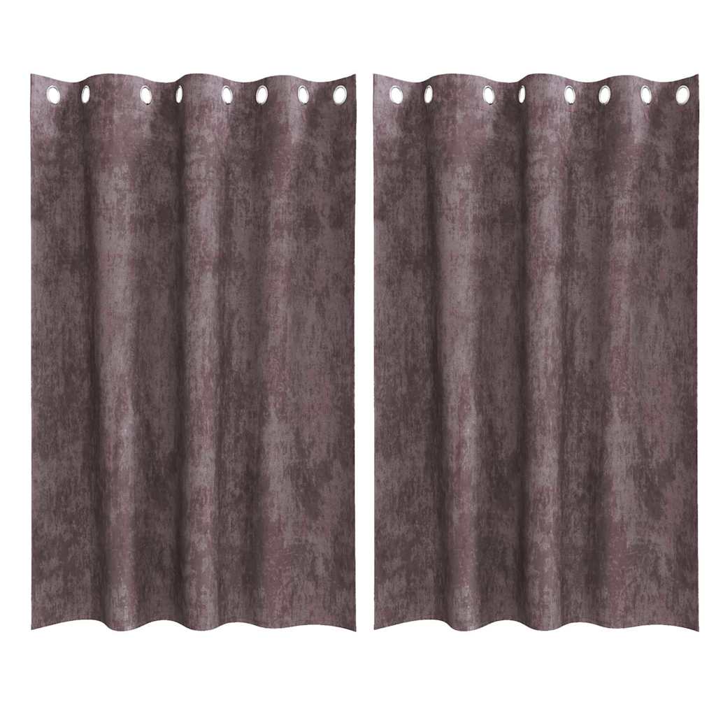 Bársonyfüggönyök 2 db Barna 175 x 140 cm Bársony