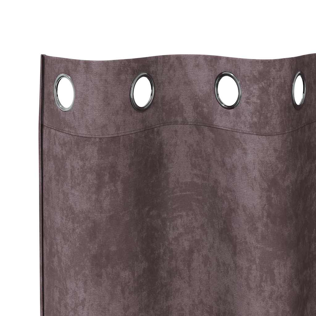 Bársonyfüggönyök 2 db Barna 225 x 140 cm Bársony