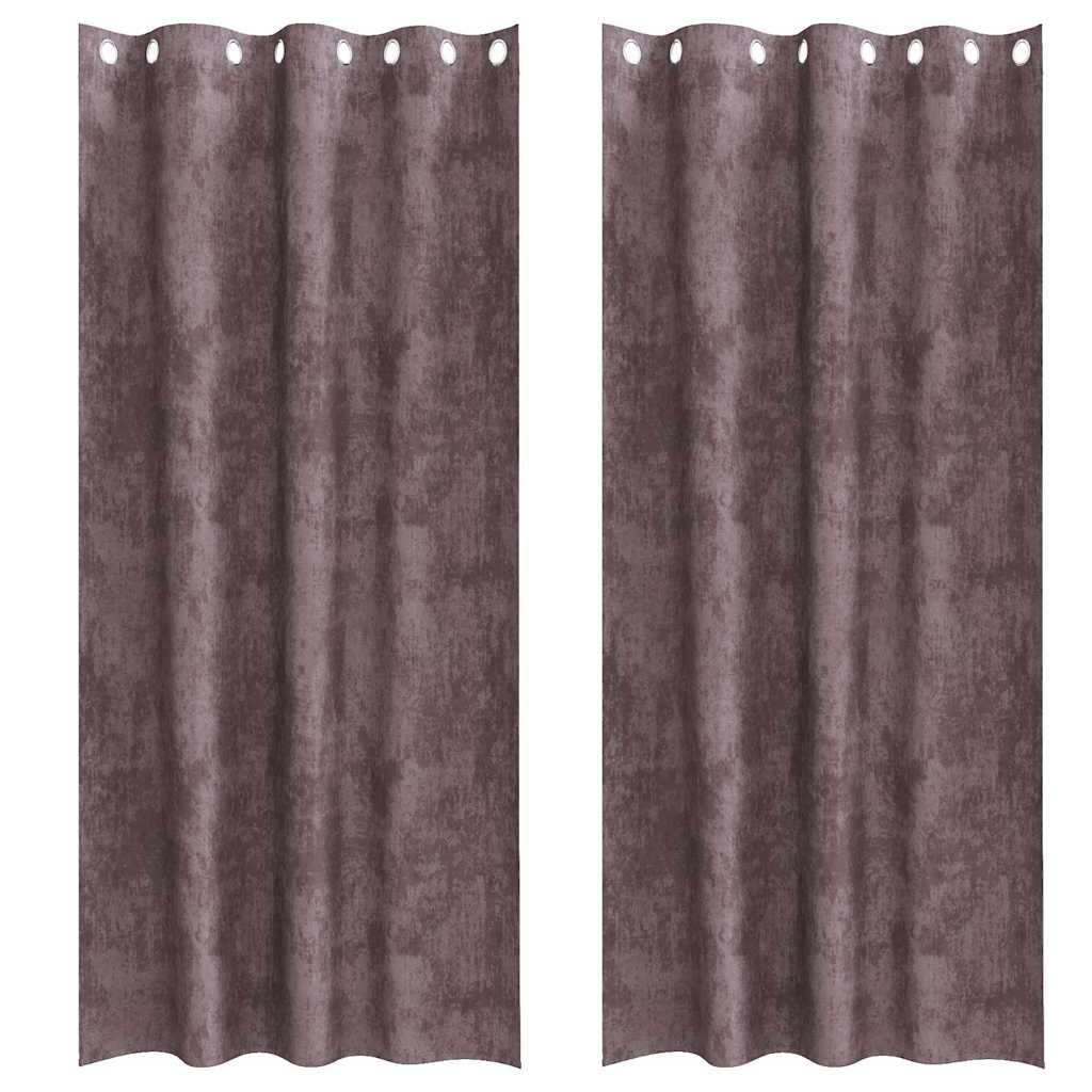 Bársonyfüggönyök 2 db Barna 245 x 140 cm Bársony