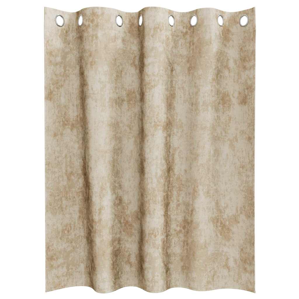 Bársonyfüggönyök 2 db Krém 140 x 140 cm Bársony