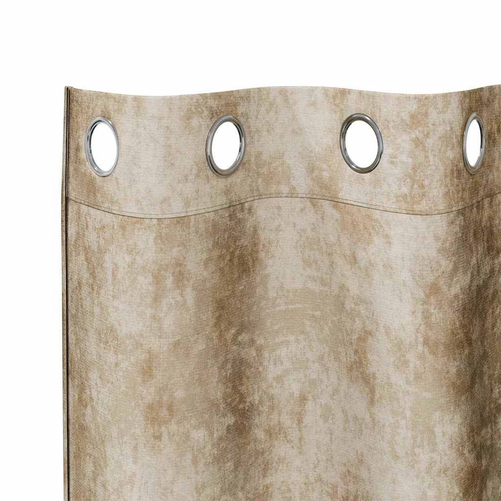 Bársonyfüggönyök 2 db Krém 175 x 140 cm Bársony