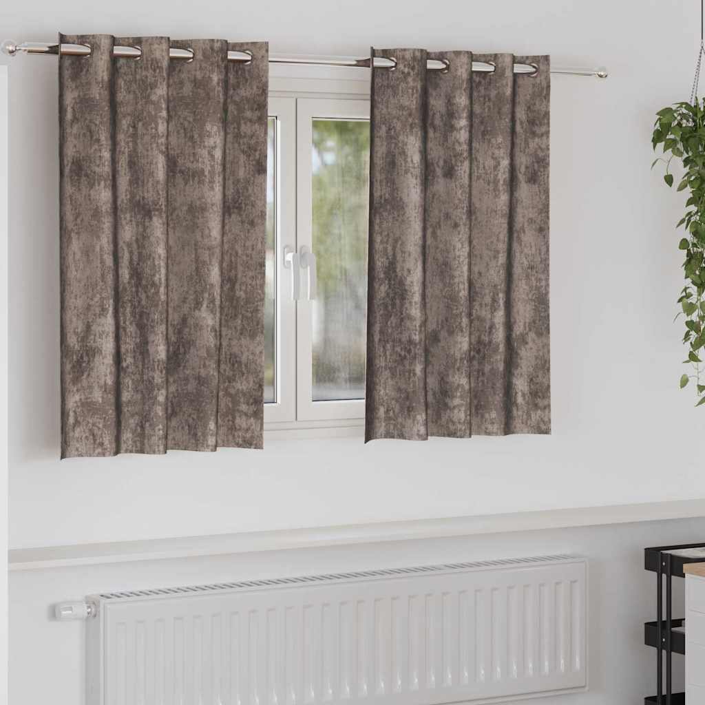 Bársonyfüggönyök 2 db Cappuccino 140 x 140 cm Bársony