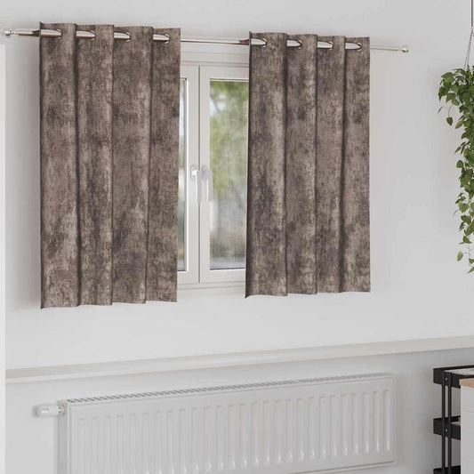 Bársonyfüggönyök 2 pcs Cappuccino 140 x 140 cm Bársony