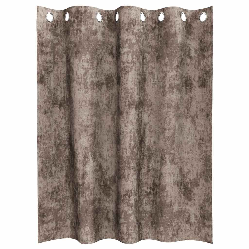 Bársonyfüggönyök 2 db Cappuccino 140 x 140 cm Bársony