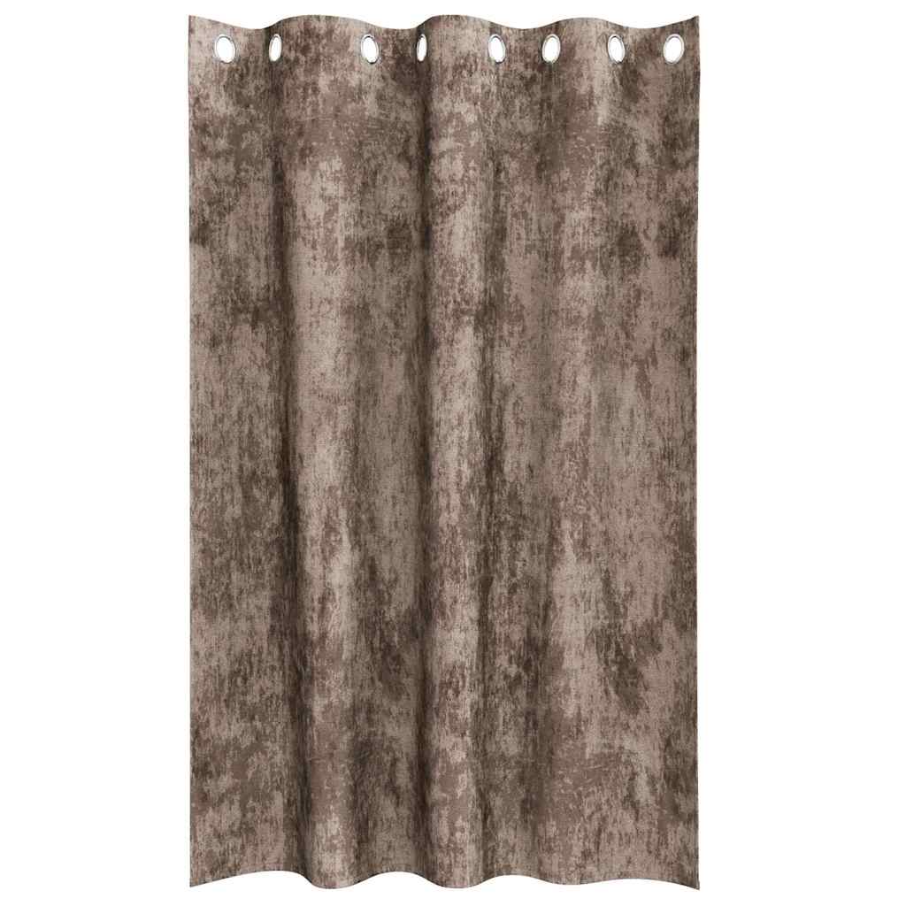 Bársonyfüggönyök 2 db Cappuccino 175 x 140 cm Bársony