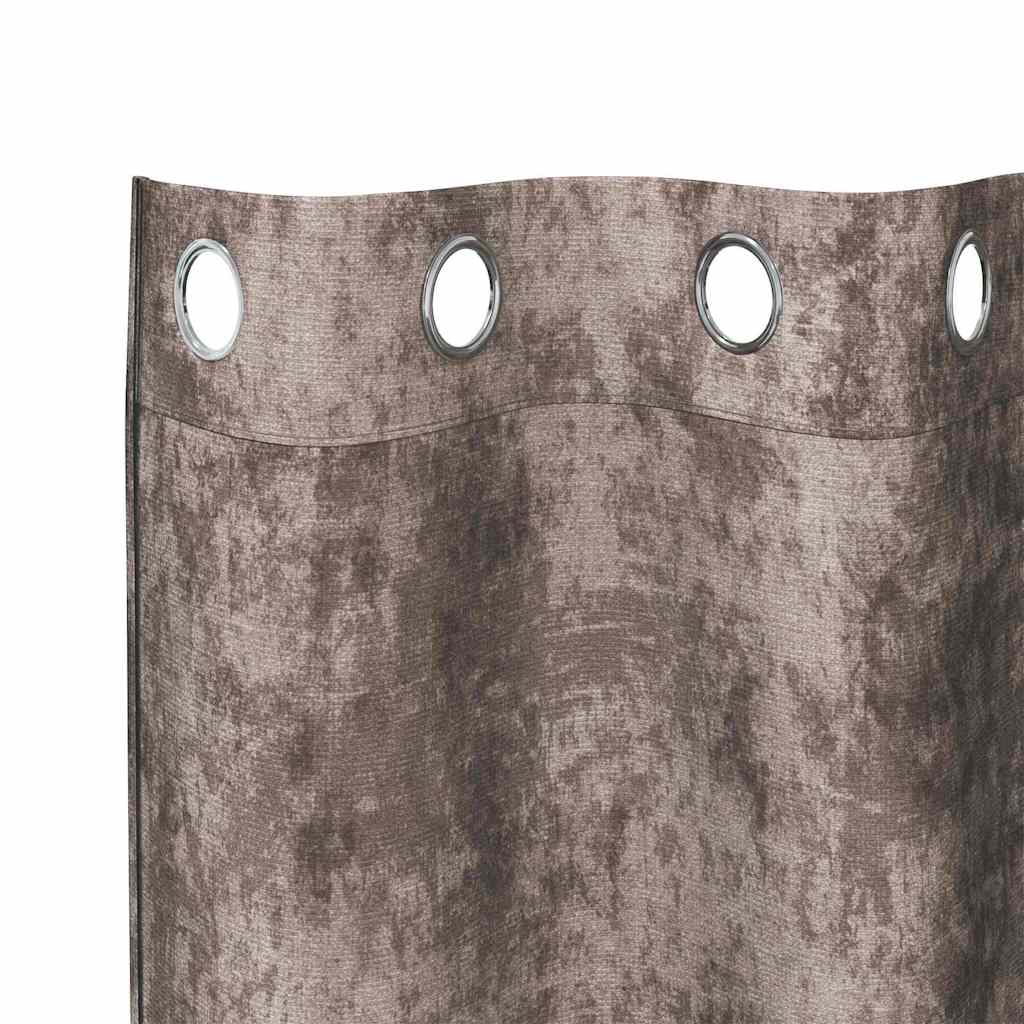 Bársonyfüggönyök 2 db Cappuccino 245 x 140 cm Bársony