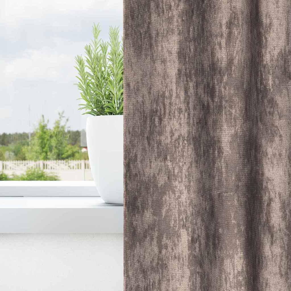 Bársonyfüggönyök 2 db Cappuccino 245 x 140 cm Bársony