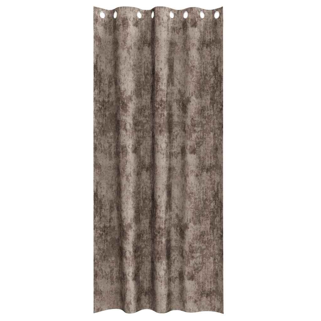Bársonyfüggönyök 2 db Cappuccino 260 x 140 cm Bársony