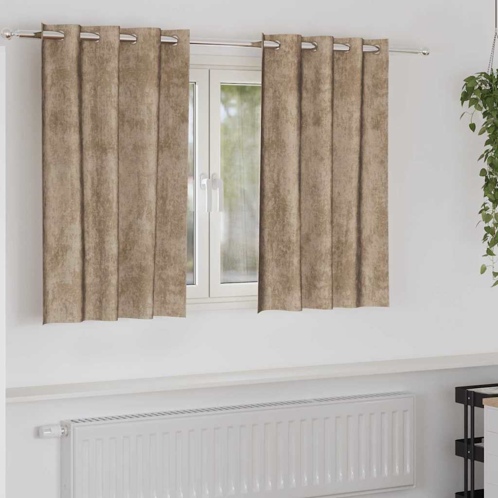Bársonyfüggönyök 2 pcs pezsgőszín 140 x 140 cm Bársony