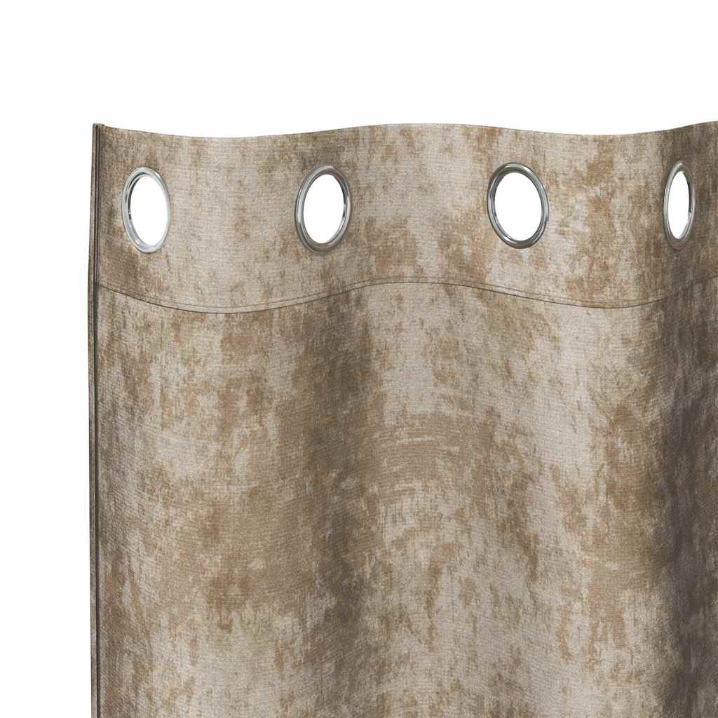 Bársonyfüggönyök 2 db pezsgőszín 245 x 140 cm Bársony