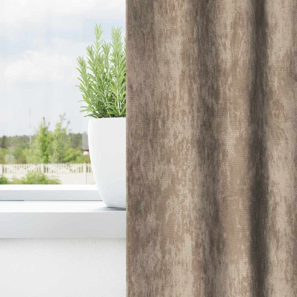 Bársonyfüggönyök 2 db pezsgőszín 245 x 140 cm Bársony