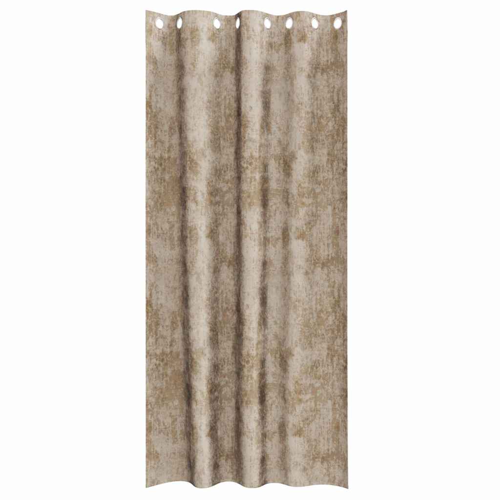 Bársonyfüggönyök 2 db pezsgőszín 245 x 140 cm Bársony