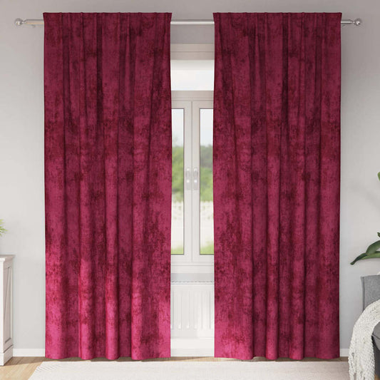 Bársonyfüggönyök függönyökkel 2 pcs bordó 245 x 140 cm Bársony