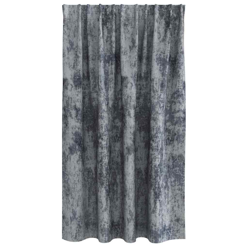 Bársonyfüggönyök 2 pcs Ezüst Szürke 140 x 140 cm Bársony