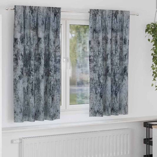 Bársonyfüggönyök 2 pcs Ezüst Szürke 175 x 140 cm Bársony