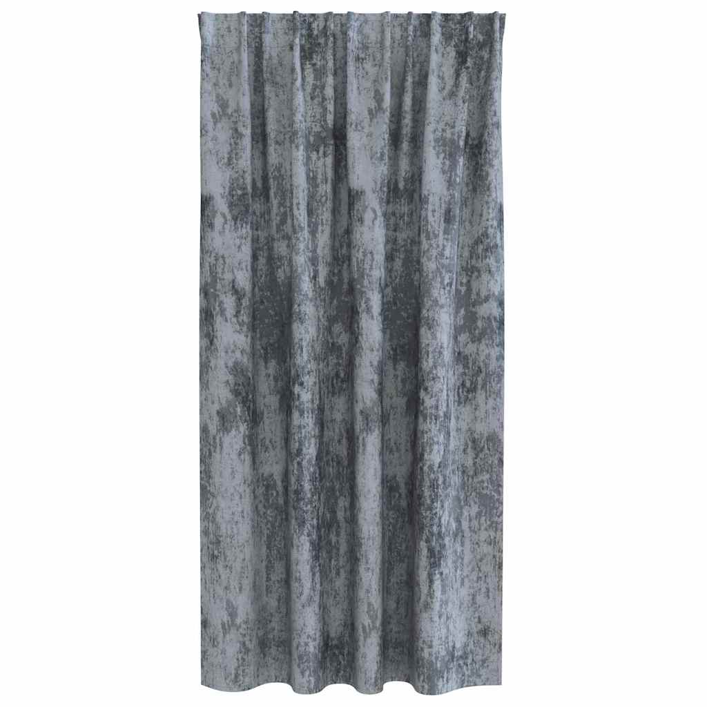 Bársonyfüggönyök 2 pcs Ezüst Szürke 175 x 140 cm Bársony
