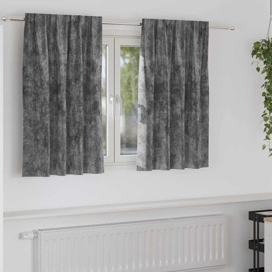 Bársonyfüggönyök függönyökkel 2 pcs Szürke 140 x 140 cm Bársony