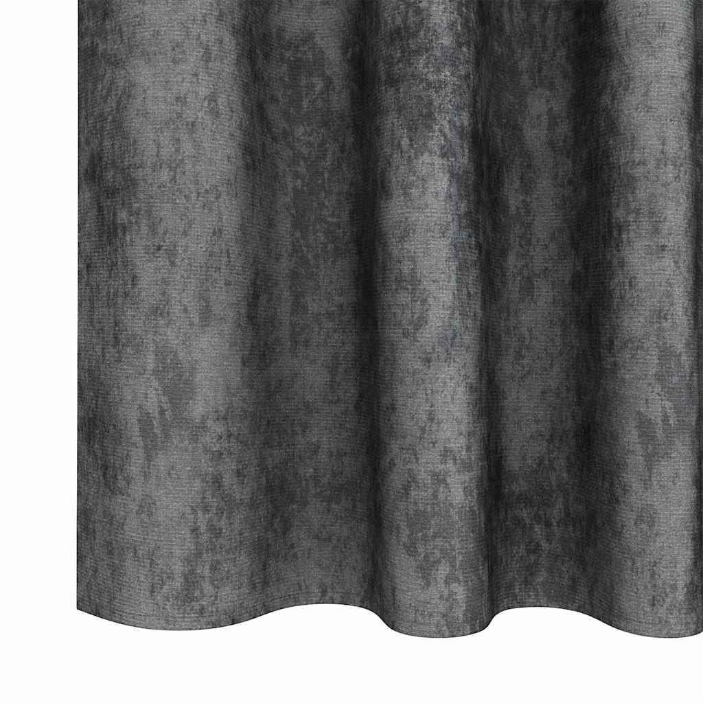 Bársonyfüggönyök függönyökkel 2 pcs Szürke 175 x 140 cm Bársony