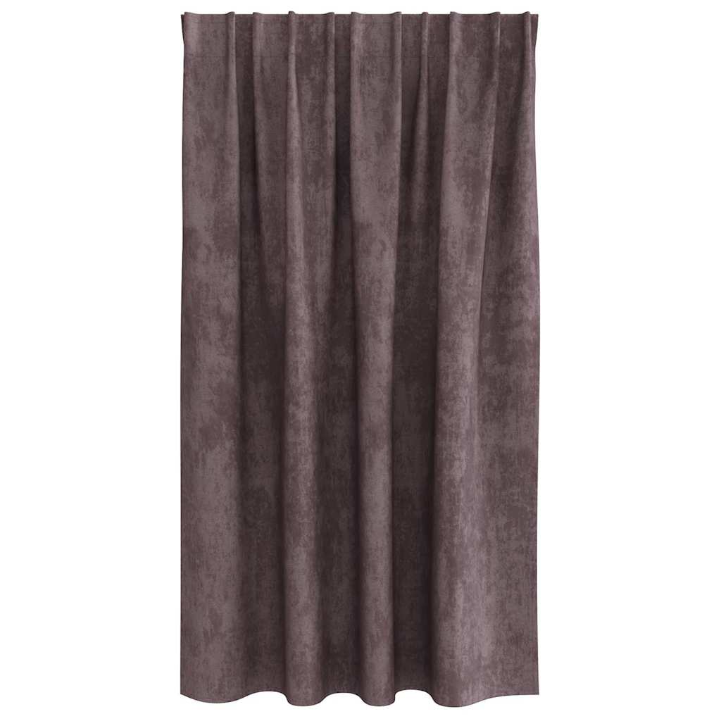 Bársonyfüggönyök függönyökkel 2 pcs Barna 140 x 140 cm Bársony