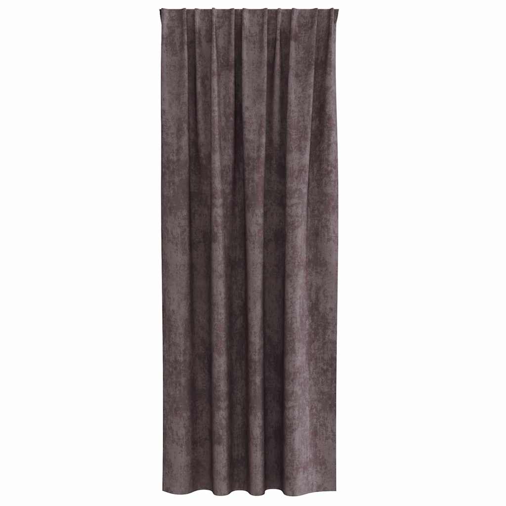 Bársonyfüggönyök függönyökkel 2 pcs Barna 225 x 140 cm Bársony