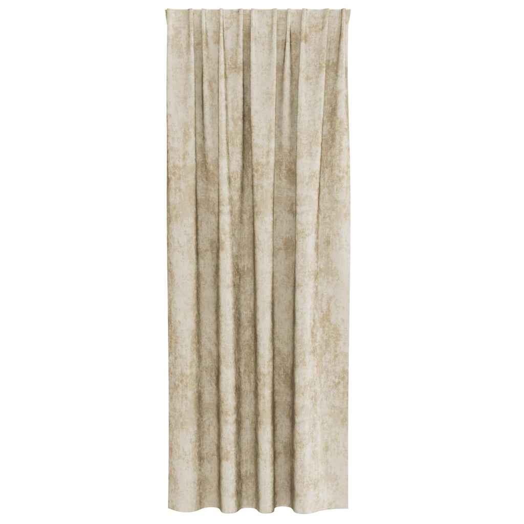 Bársonyfüggönyök függönyökkel 2 pcs Krém 245 x 140 cm Bársony