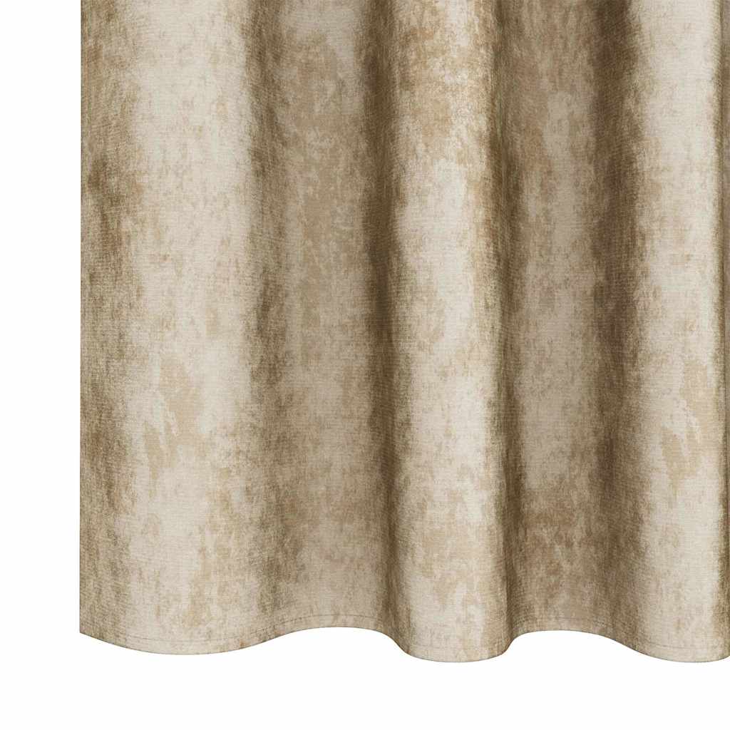 Bársonyfüggönyök függönyökkel 2 pcs Krém 260 x 140 cm Bársony